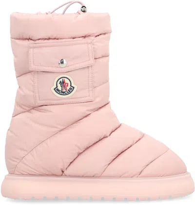 Shop Moncler Gaia Nylon Boots In Pink