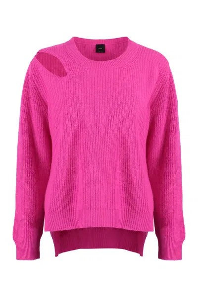 Shop Pinko Wool Blend Pullover In Fuchsia