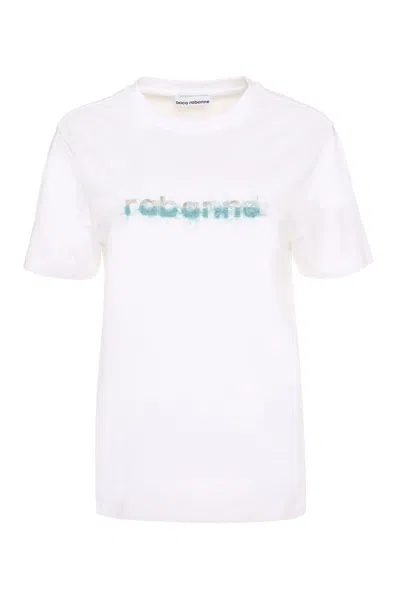 Rabanne Women's Cotton Crew-neck T-shirt In White