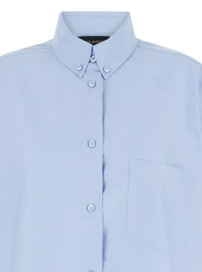 Shop The Andamane Light Blue Shirt With Buttons In Cotton Blend Woman