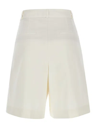 Shop Rohe White Tailored Shorts In Wool Woman
