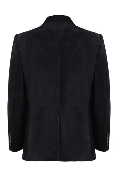 Shop Tom Ford Single-breasted Two-button Jacket In Blue