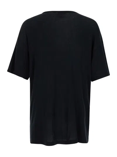 Shop Erl Unisex Logo Light Jersey Tshirt Knit In Black