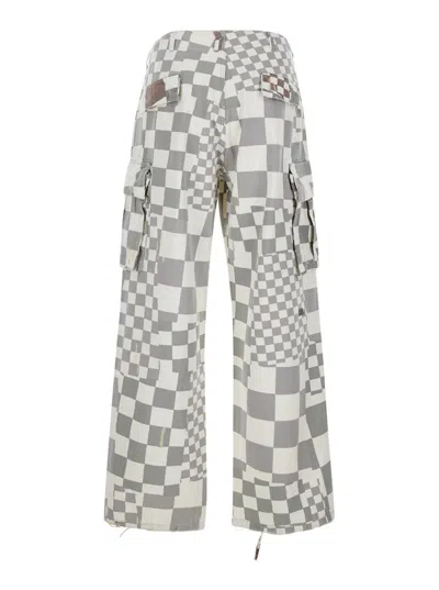 Shop Erl Unisex Printed Cargo Pants Woven In Grey