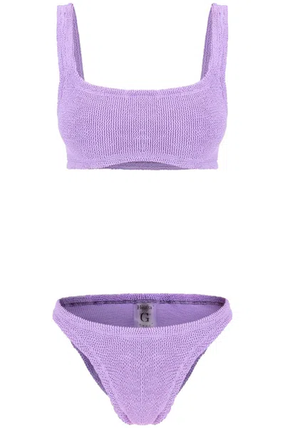 Shop Hunza G . Xandra Bikini Set In Purple