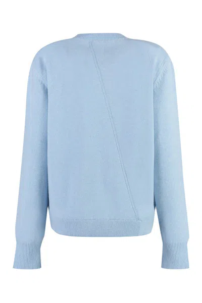 Shop Fendi Wool And Cashmere Cardigan In Blue