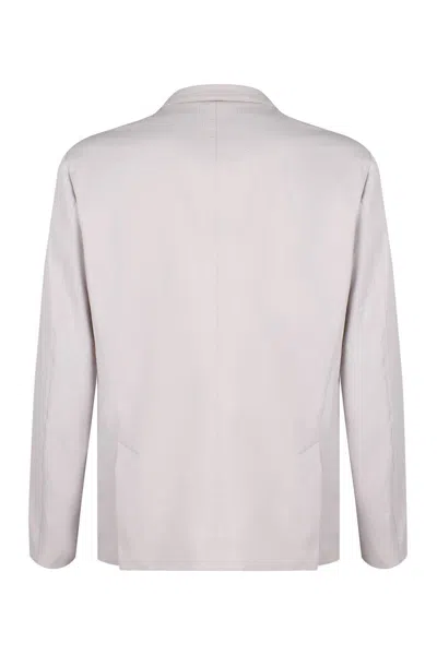 Shop Herno Single-breasted Two-button Jacket In Ivory