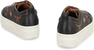 Shop Mcm Skyward Low-top Sneakers In Black