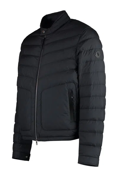 Shop Moncler Maurienne Techno-nylon Down Jacket In Black