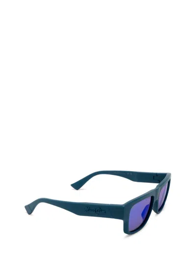 Shop Maui Jim Sunglasses In Matte Petrol Blue