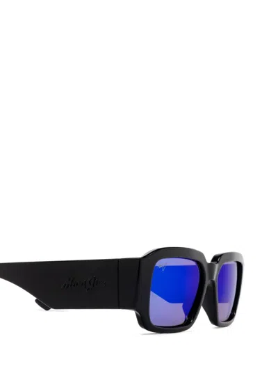 Shop Maui Jim Sunglasses In Shiny Black
