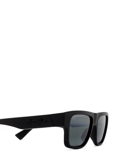 Shop Maui Jim Sunglasses In Matte Black