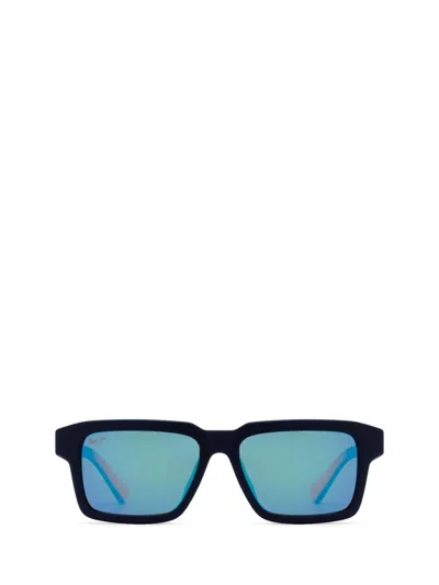 Shop Maui Jim Sunglasses In Matte Dark Blue