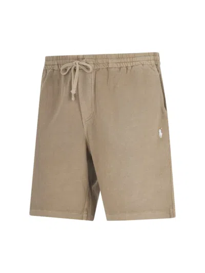 Shop Polo Ralph Lauren Trousers In Beige