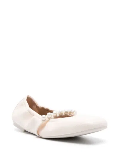 Shop Stuart Weitzman Goldie Ballet Flat Shoes In Nude & Neutrals