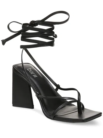 Shop Bar Iii Auroraa Womens Faux Leather Strappy Pumps In Black
