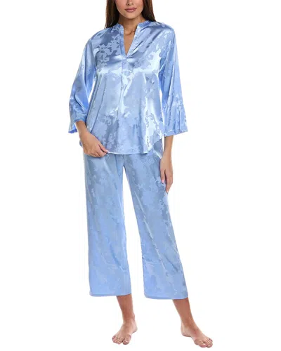 Shop N Natori 2pc Imperial Garden Pajama Set In Blue
