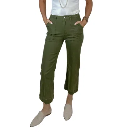 Signature8 Claire Cropped Cargo Pants In Green In Green