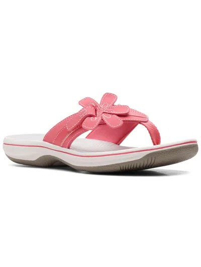 Shop Cloudsteppers By Clarks Womens Slip-on Slide Flip-flops In Pink