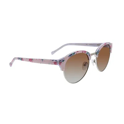 Shop Vera Bradley Jade Polarized Wayfarer Sunglasses In Pink