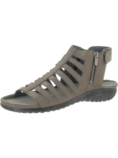 Shop Naot Pitau Womens Zipper Open-toe Gladiator Sandals In Grey