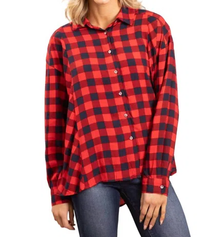 Shop Eesome Buffalo Plaid Button Up In Red