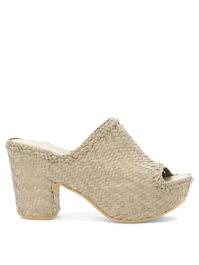 Shop Delcarlo "bianca" Sandals In Beige