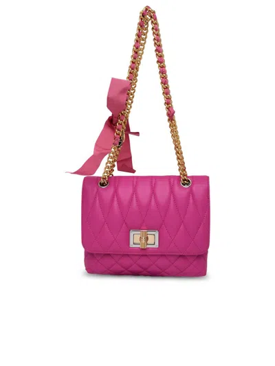 Shop Lanvin Fuchsia Arpege Leather Bag In Pink