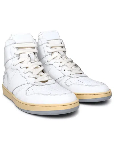 Shop Rhude Rhechess Sneakers In White Leather