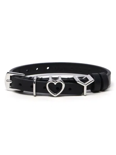 Shop Y/project Choker With Heart Plate In Black