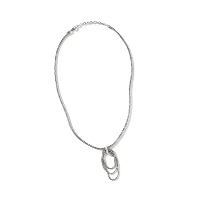 John Hardy Classic Chain Link Drop Pendant Necklace In Sterling Silver Gold