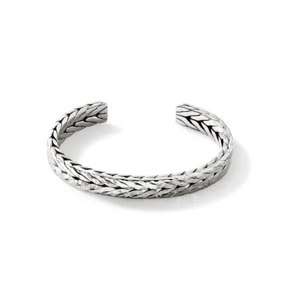 Shop John Hardy Hammered Cuff Bracelet In Sterling Silver