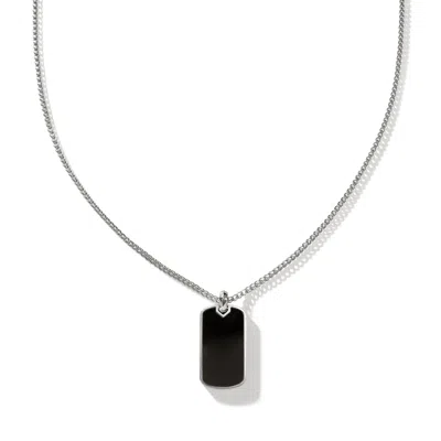 Shop John Hardy Tag Pendant Necklace In Sterling Silver
