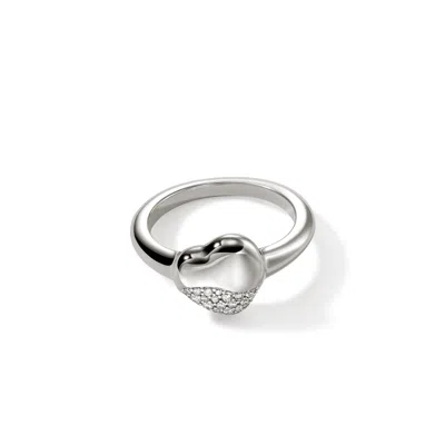 Shop John Hardy Pebble Heart Ring In Sterling Silver