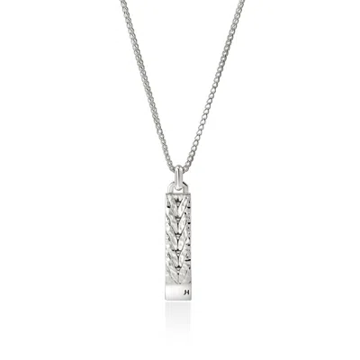 Shop John Hardy Hammered Pendant Necklace In Sterling Silver