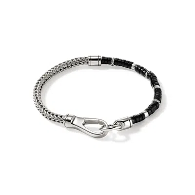 John Hardy Men's Heishi Sterling Silver & Black Onyx Chain Bracelet In Silver