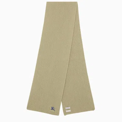 Shop Burberry Hunter Scarf With Logo In Green