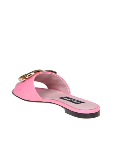Shop Dolce & Gabbana Slide In Patent Leather In Pink