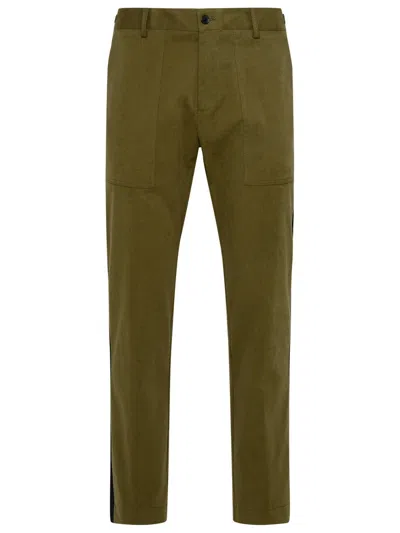 Shop Etro Green Cotton Trousers