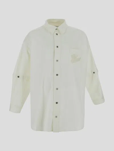 Shop Off-white Shirts In Raw White