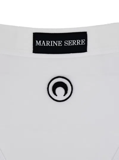 Shop Marine Serre White Briefs With 'crescent Moon' Logo In Cotton Woman