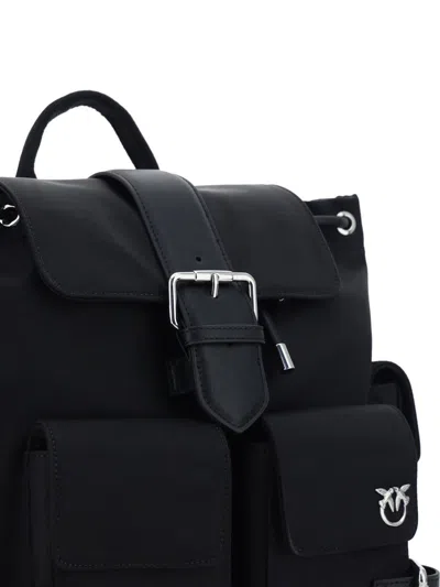 Shop Pinko Backpacks In Nero Limousine-shiny Nickel