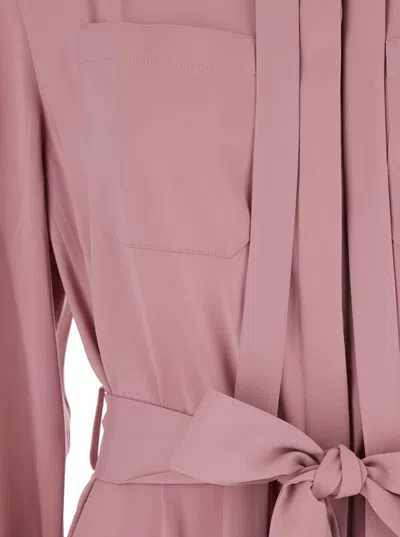 Maison Kitsuné Pink Long Chemisier Dress In Pink