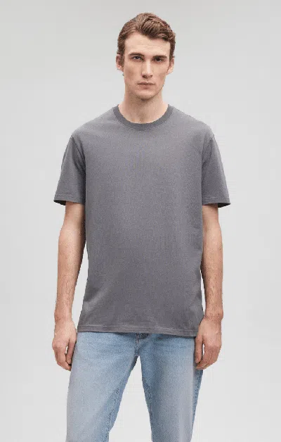 Shop Mavi Classic Crew Neck T-shirt In Lava Smoke Comfort In Grey