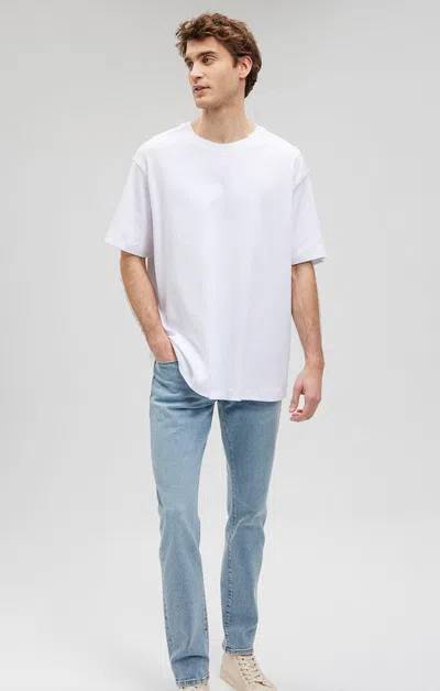 Mavi Short Sleeve Crew Neck T-shirt In Foggy Dew In White