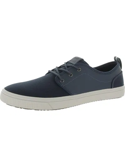 Shop Toms Carlo Terrain Mens Faux Leather Lifestyle Casual And Fashion Sneakers In Blue