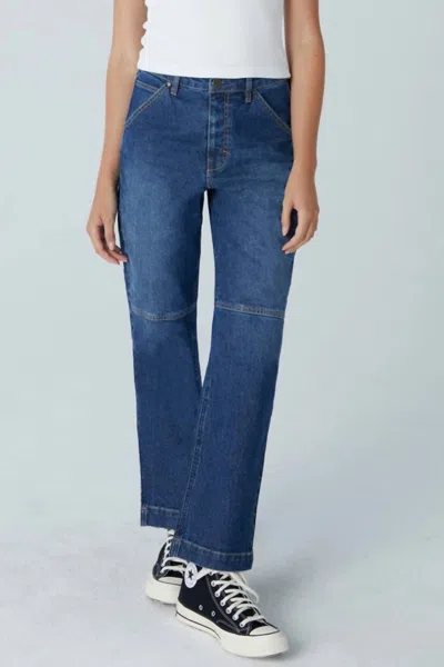 Shop Unpublished Paloma Roller Straight Jeans In Blue