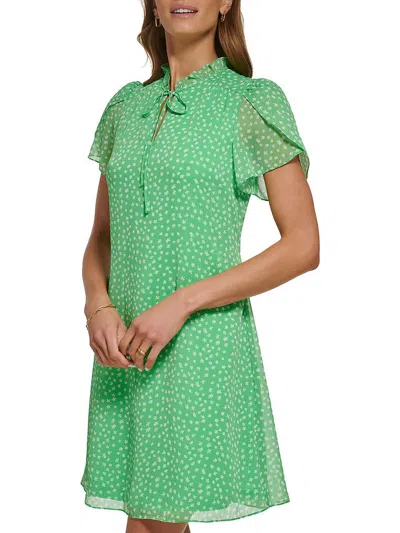 Shop Dkny Womens Beach Mini Shift Dress In Green