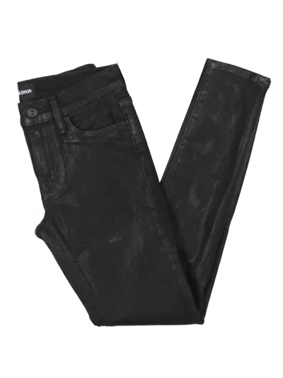 Shop Hudson Natalie Womens Mid Rise Coated Skinny Jeans In Black