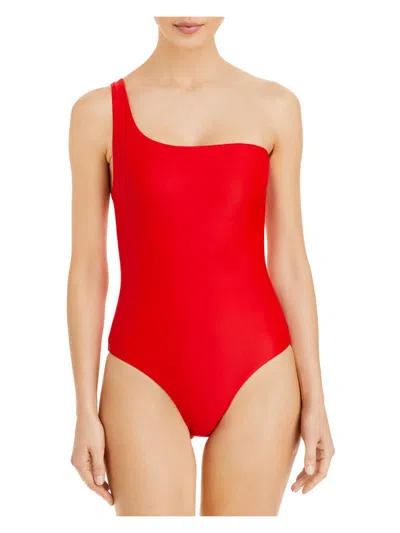 Shop Jade Swim Apex Womens Asymmetric Lined One-piece Swimsuit In Black